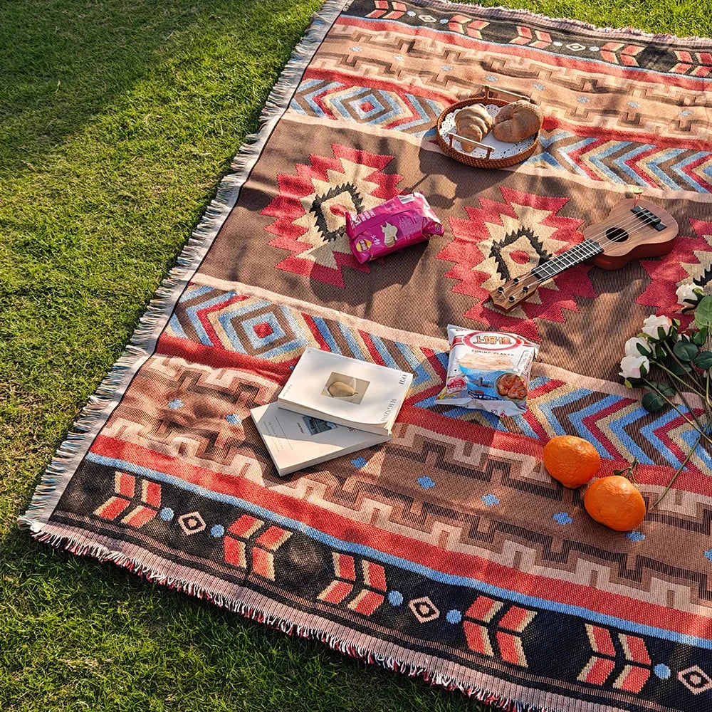 Western Bohemian style outdoor blanket