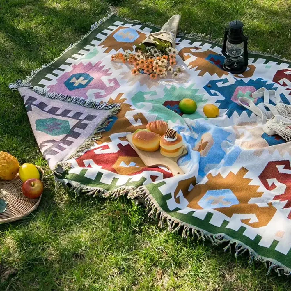 Western Bohemian style outdoor blanket