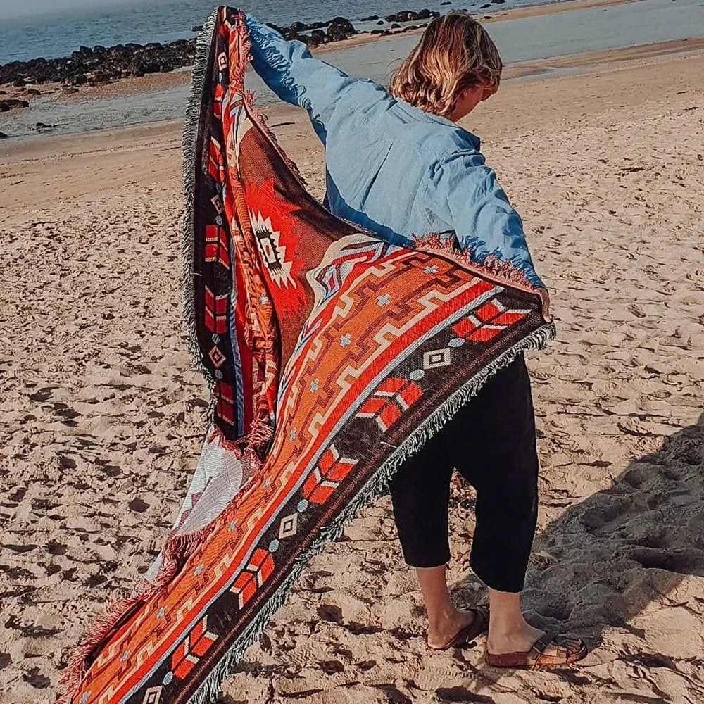 Western Bohemian style outdoor blanket
