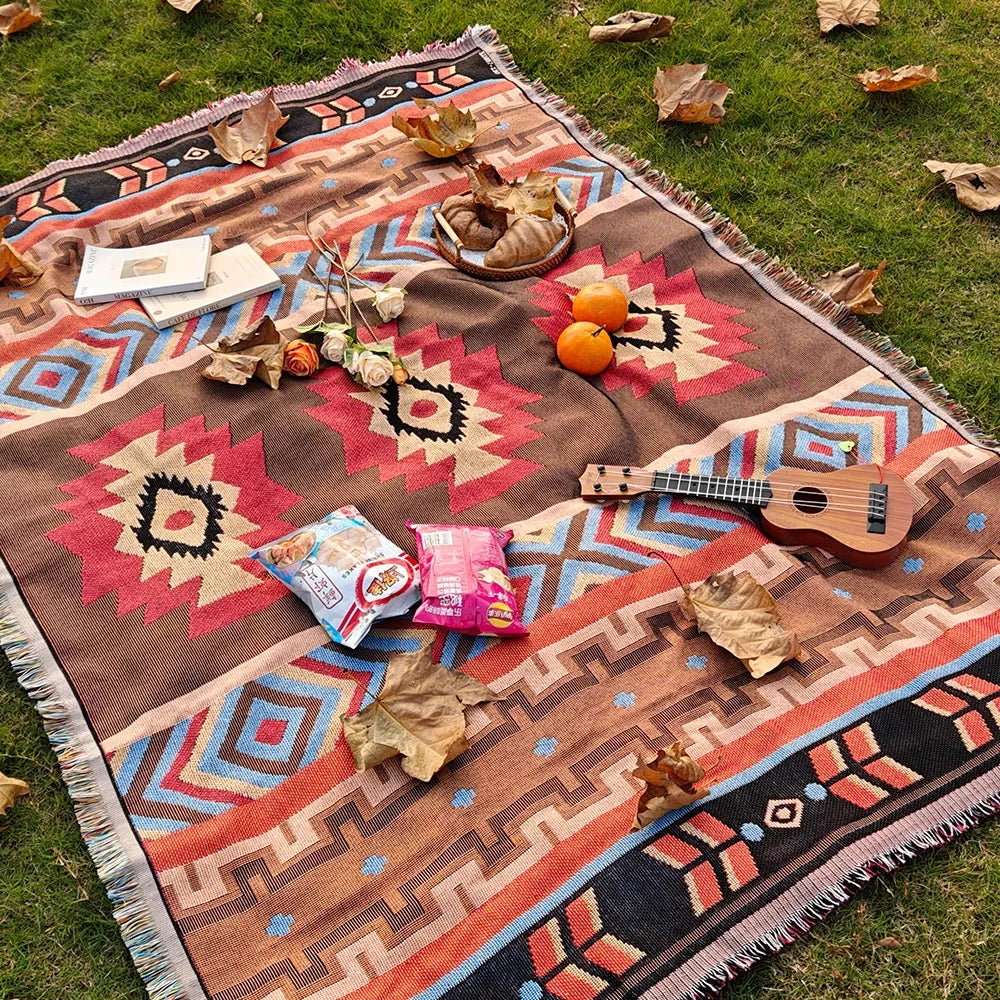 Western Bohemian style outdoor blanket