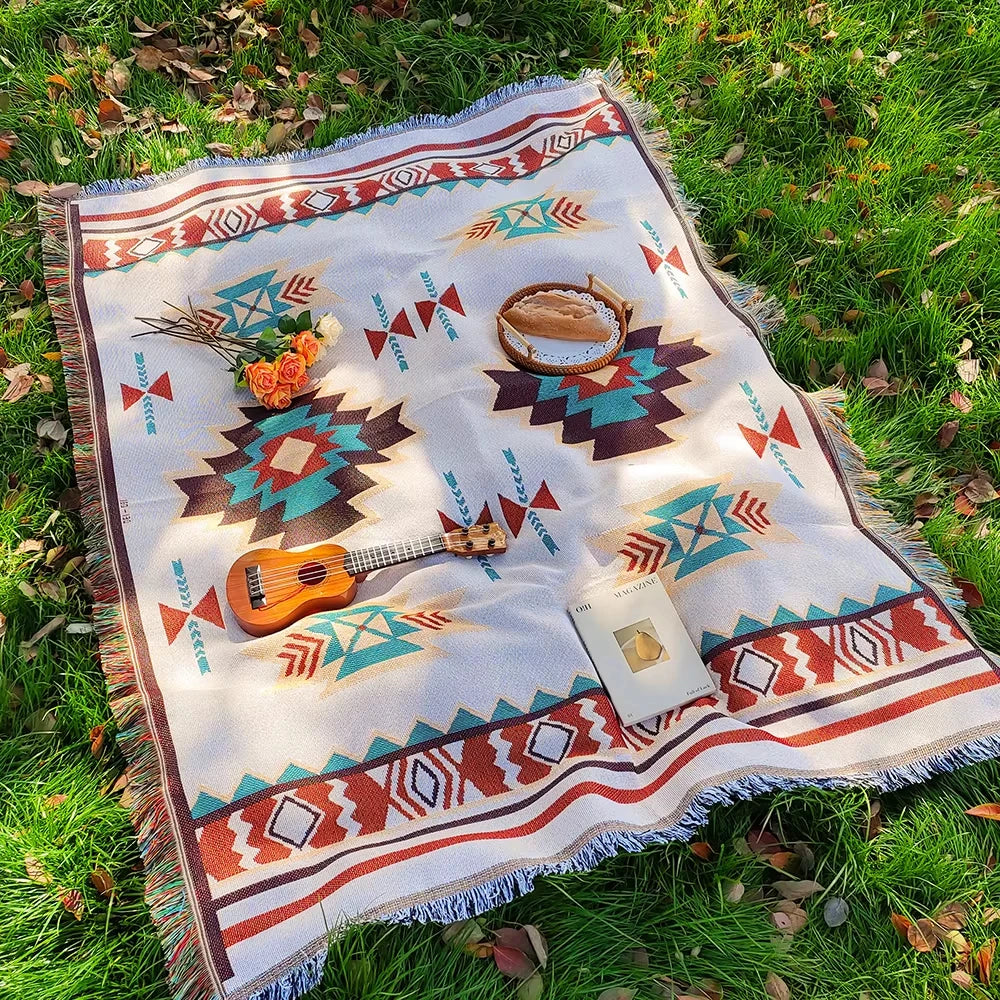 Western Bohemian style outdoor blanket